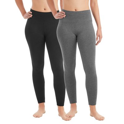 Members Mark Women's High Rise Ankle Legging Active Wear Black