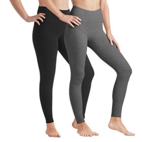 Buy Gaiam Women's High Rise Waist Yoga Pants - Performance Compression  Workout Leggings - Athletic Gym Tights, Rib Black Tap Shoe, Large at