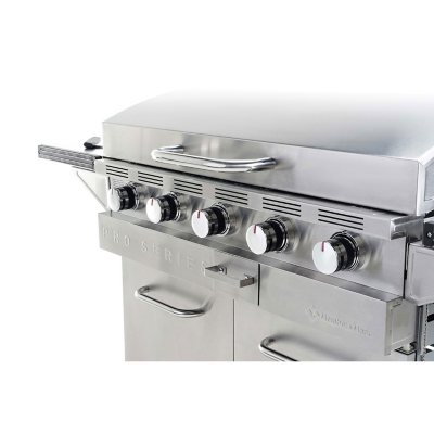 Expert Combo 5-Burner Propane Gas Grill & Independent Griddle w/122 PCS &  Aprons