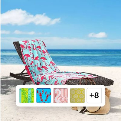 Member's Mark Oversized 2pk Beach Towels, 40" x 72" - Lobster:- Lobster