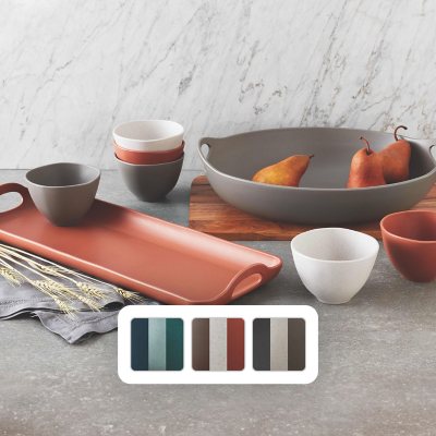 Member's Mark Wheat Polypropylene 8-Piece Serveware Set, Neutral:- Neutral