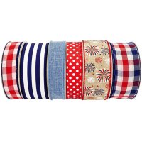 Member's Mark Premium Wired Ribbon - 6 Pk. (Red White and Blue)		