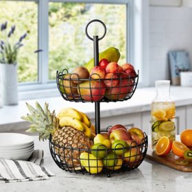 Member's Mark 2-Tier Round Fruit Basket Stand (Assorted Colors)
