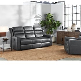 Member's Mark Easton Leather Recliner Sofa