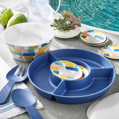 Member's Mark 12-Piece Bamboo Melamine Serveware Set 