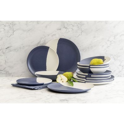 Member's Mark 18-Piece Bamboo Melamine Dinnerware Set (Moonlight)