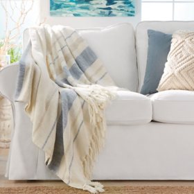 Member's Mark Woven Cotton Throw with Tassels, 60" x 70" (Assorted Colors)