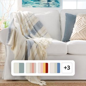 Member's Mark Woven Cotton Throw with Tassels, 60" x 70"
