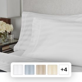 Member's Mark 700-Thread-Count Egyptian Cotton Striped Pillowcases, Set of 2, Assorted Sizes