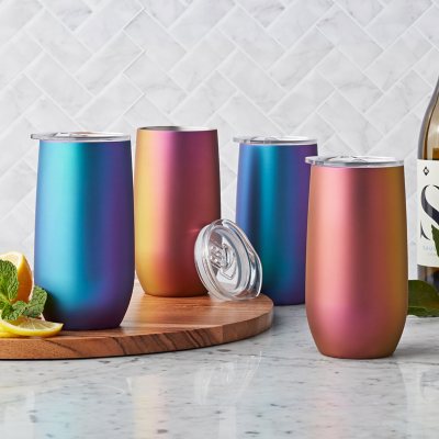 Member's Mark 14oz Stainless Steel Insulated Tumblers with Lids, 4 Pack-Dragonfly:- Dragonfly