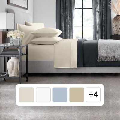 Premium Hotel Collection 6-Piece QUEEN Sheet Set - Light Gray