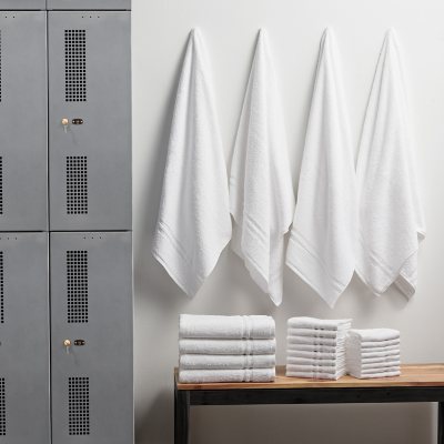 Member's Mark Commercial Hospitality Bath Towels, White, Set of 8