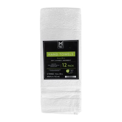 Member's Mark Commercial Hospitality Hand Towels, White (12 pk