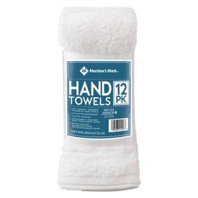 Member's Mark Commercial Hospitality Hand Towels, White, 12 pk.