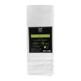 Hometex 100% Cotton Lightweight Hand Towels 12-pk. (16 x 27