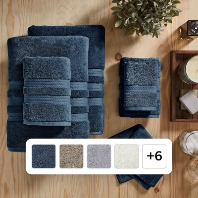 Premium Supima Cotton 2-Piece Washcloth Set - Lands' End - Blue