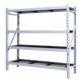 Member's Mark 4 Shelf Industrial Storage Rack, 77" W x 24" D x 72" H 