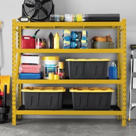 Member's Mark 4 Shelf Industrial Storage Rack, 77" W x 24" D x 72" H 