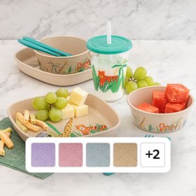Member's Mark 20-Piece Break-resistant Wheat Straw Kids Dinnerware Set (Assorted Colors)