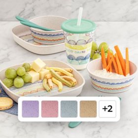 Member's Mark 20-Piece Break-resistant Wheat Straw Kids Dinnerware Set (Assorted Colors)
