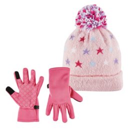  Members Mark Girls' Knit Beanie/Glove Set
