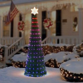 Member's Mark Pre-Lit 6' Color-Changing Tree Décor with 19 Functions (Green)		