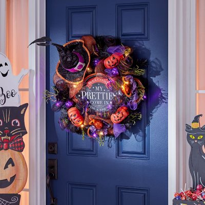 Member S Mark 30 Pre Lit Halloween Wreath Sam S Club