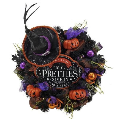 Member S Mark 30 Pre Lit Halloween Wreath Sam S Club