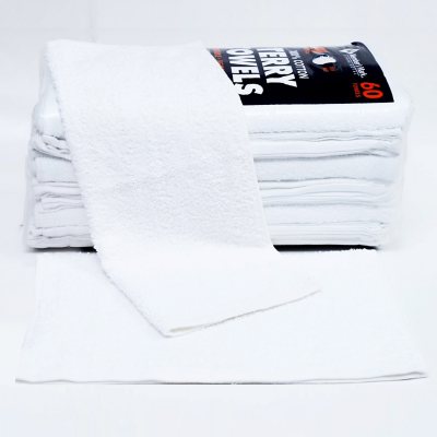 White Terry Towel 100% Cotton Cleaning Rags - 10 lbs. Bags