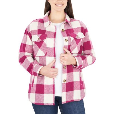 ladies plaid shirt jacket