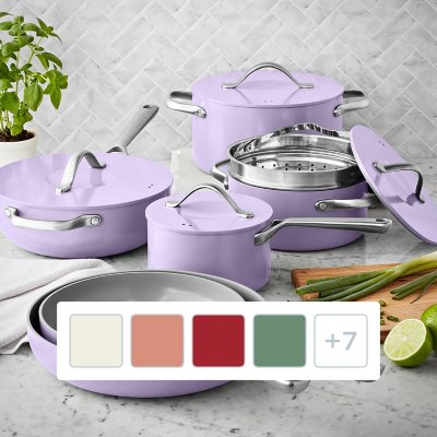Member's Mark 11-Piece Modern Ceramic Cookware Set (Assorted Colors) - Sam's Club