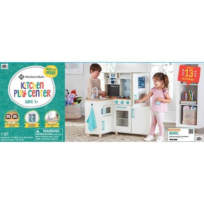 Cocina Infantil De Madera Con Accesorios Members Mark Color Blanco