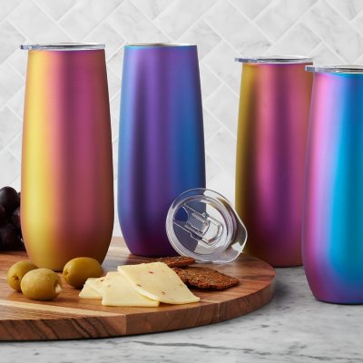 Member's Mark 14oz. Stainless Steel Insulated Flute Tumblers with Lids, 4  Pack (Assorted Colors)