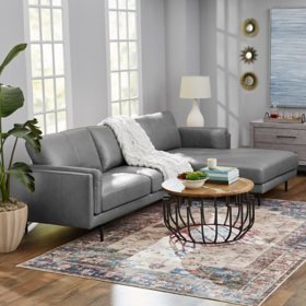 Member's Mark Asher Modern Leather Sectional, Assorted Colors