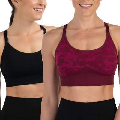 Member's Mark Ladies 2pk Seamless Scoop Neck Sports Bra - Sam's Club