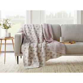 Members Mark Cozy Knit Heathered Leopard Throw - 60" x 70" (Assorted Colors)