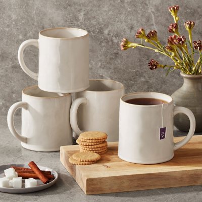 Stoneware Mugs with Lids, Set of 6 - Sam's Club