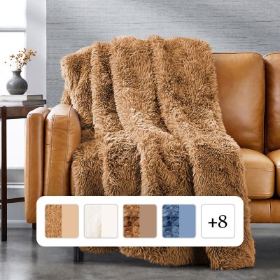 Member's mark luxury discount faux fur throw cheetah