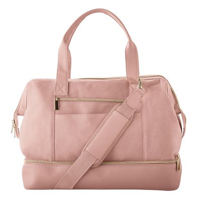 Leather Medium Duffle Bag Pink - Linden Is Enough