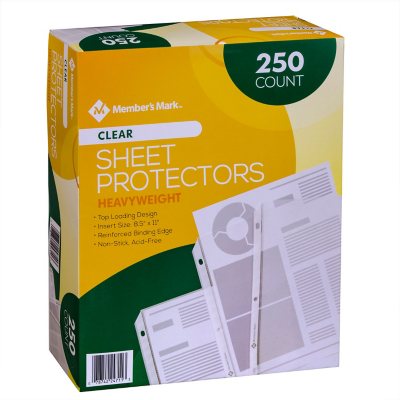 Member's Mark Heavyweight Sheet Protectors, Clear (250 Count)