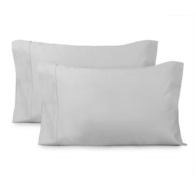 Member's Mark 450-Thread-Count Solid Pillowcases, Set of 2, Assorted Colors and Sizes