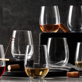 Member's Mark 8-Piece Stemless Crystal Wine Glass Set 