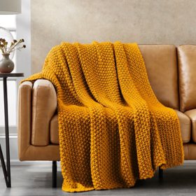 Member's Mark Oversized Chunky Knit Throw, 60" x 70" (Assorted Colors)