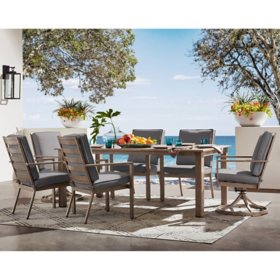 Member's Mark Cahaba 7-Piece Cushion Dining Set - Cast Slate