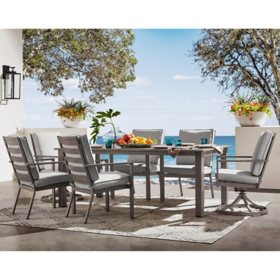 Member's Mark Cahaba 7-Piece Cushion Dining Set - Grey