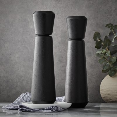 Grind Black Salt-Pepper Grinder Set of 2