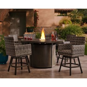 Member's Mark Halstead Balcony Fire Dining Set, 7pc