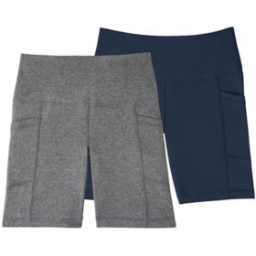Member's Mark Ladies 2 Pack Everyday High Rise 7" Bike Short