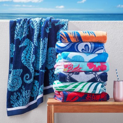 4 Lake Blue Hand Towels Eco Friendly Antimicrobial Protection Soft Absorbent