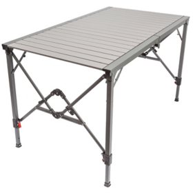 Cosco 24 Square Folding Camping Table, Gray Resin and Steel Frame